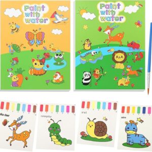 GZCY 2-Pack Water Coloring Books – Animals & Insects