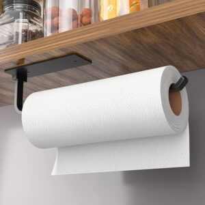 niffgaff Matte Black Paper Towel Holder – Stick or Drill Mount