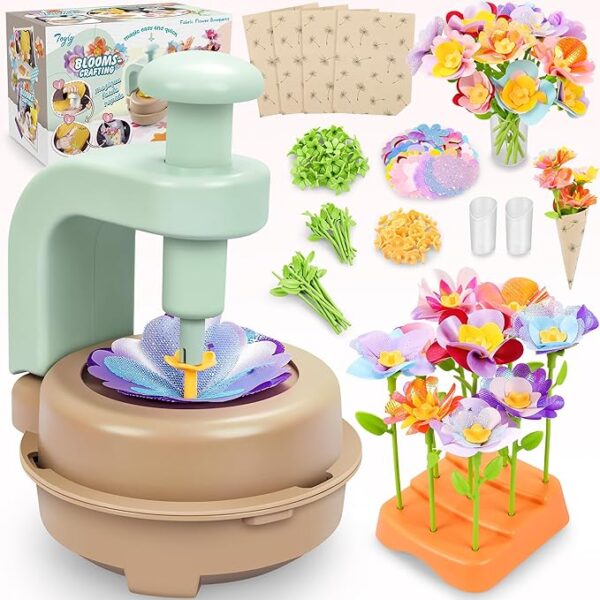 Toyly DIY Fabric Flower Bouquet Craft Kit for Kids