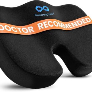 Everlasting Comfort Memory Foam Seat Cushion – Tailbone & Back Pain Relief