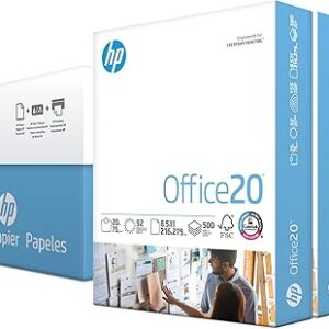 HP Office 20 lb Printer Paper – 3 Ream Case (1500 Sheets)