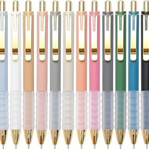 Linbsunne Gold Ballpoint Pens – 1mm Medium Point, 12-Pack