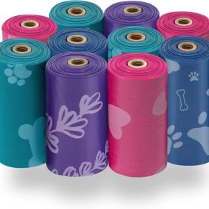 Best Pet Supplies Dog Poop Bags – 150 Count, Assorted Colors