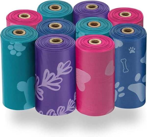 Best Pet Supplies Dog Poop Bags – 150 Count, Assorted Colors