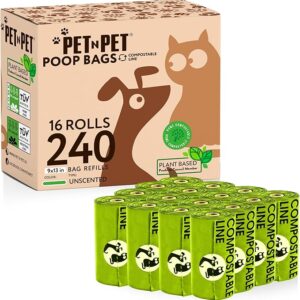 PET N PET 240-Count Plant-Based Dog Poop Bags